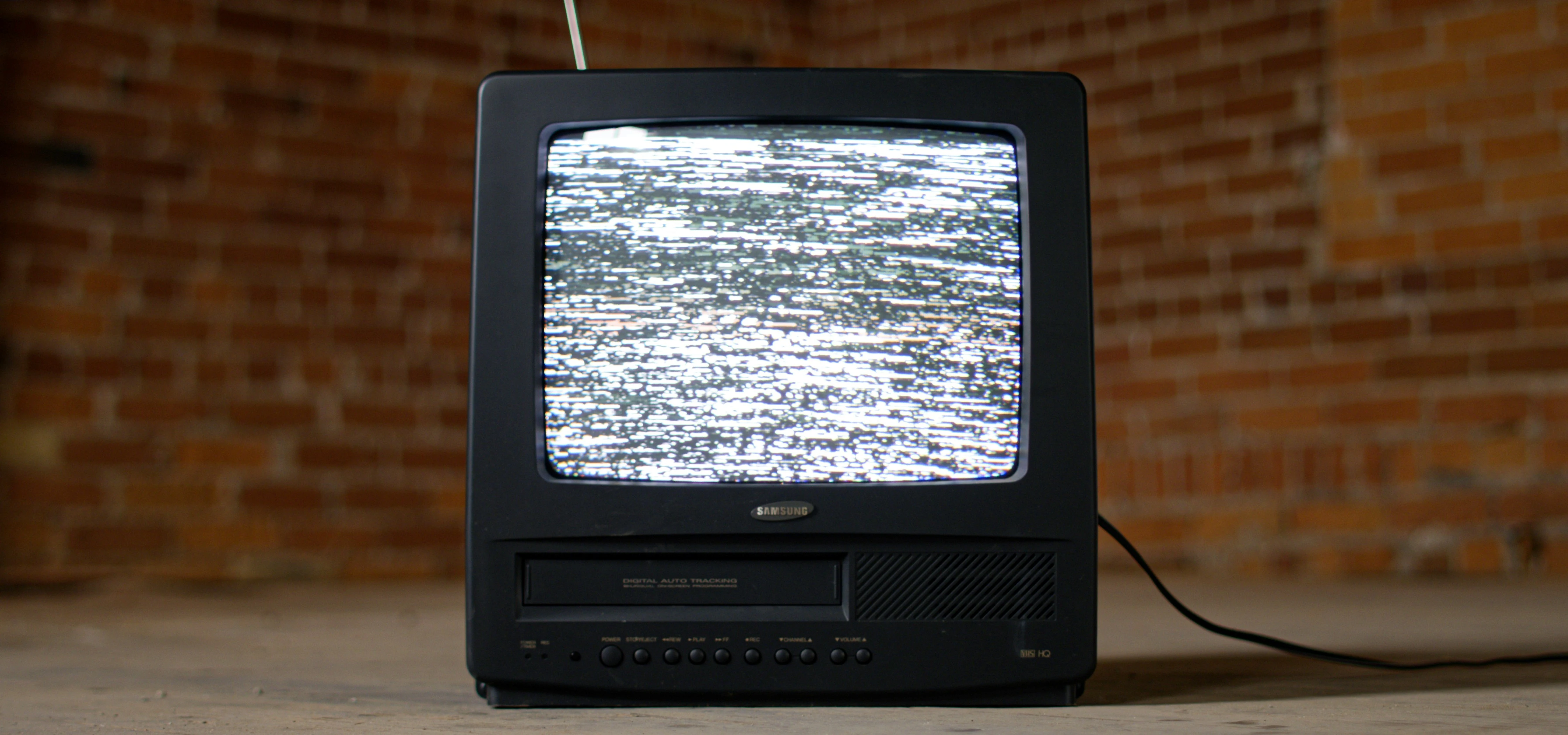 tv showing static